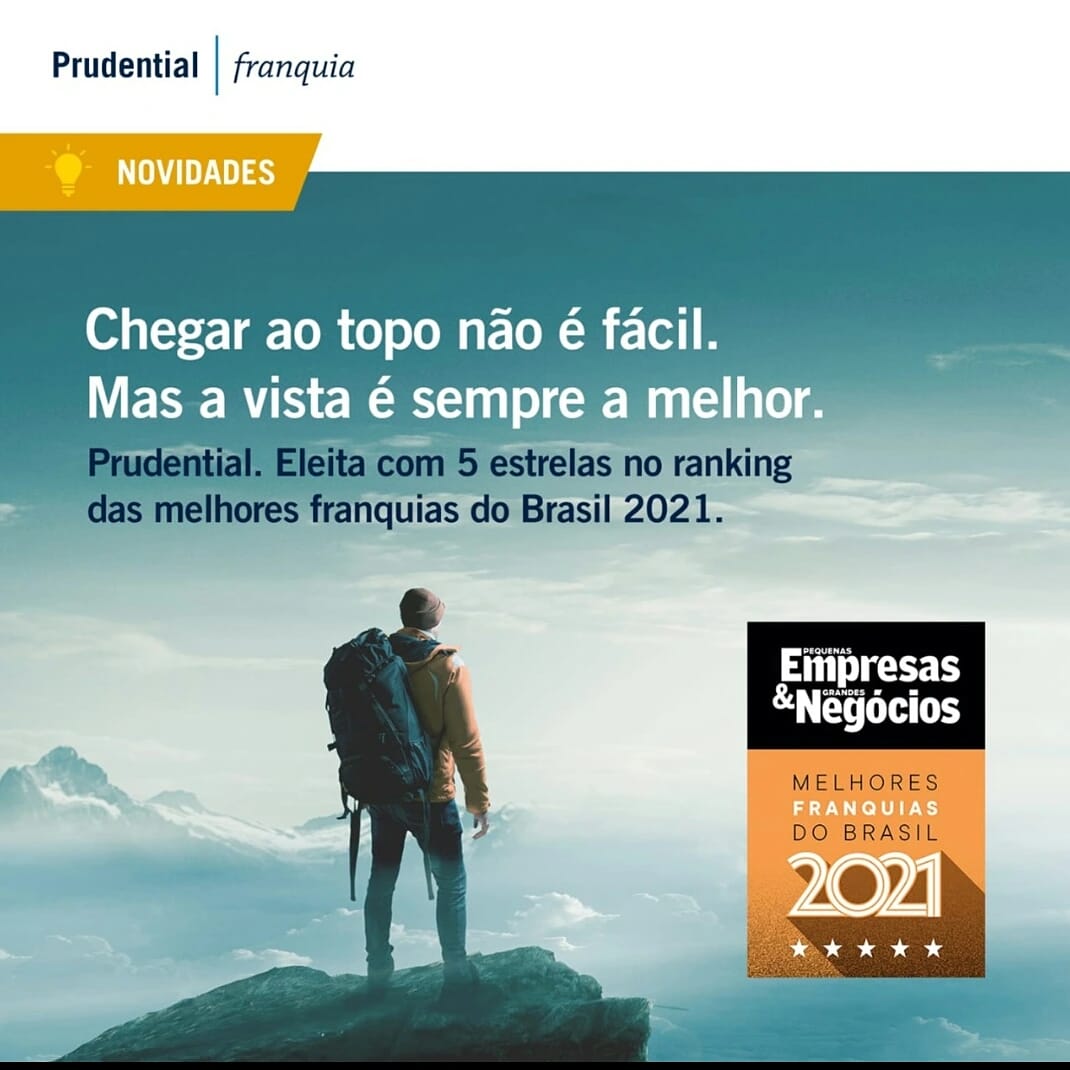 PRUDENTIAL DO BRASIL RECEBE CINCO ESTRELAS NO PRÊMIO MELHORES FRANQUIAS DO BRASIL 2021